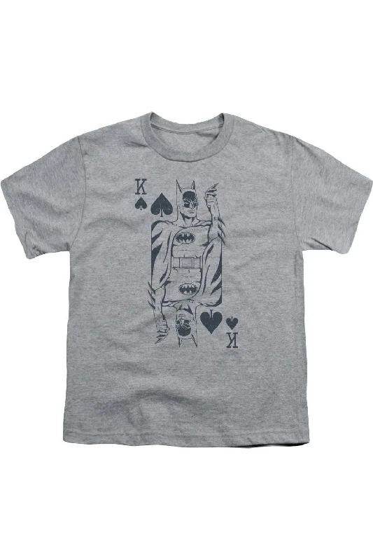 Layered Men's VestsDC Comics Bat Card Short Sleeve Youth Tee / T-Shirt
