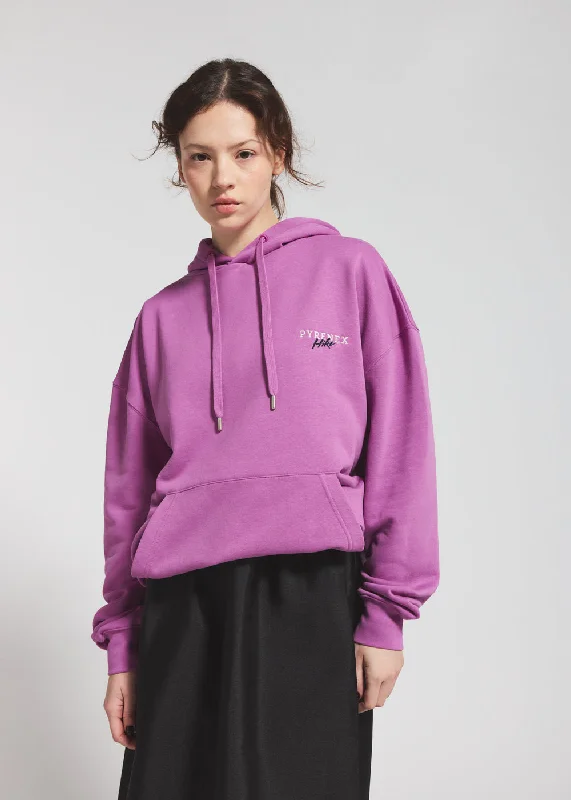 Men's Hoodies for SkiingPullover unisexe à capuche en coton biologique Pyrenex Sierra violet
