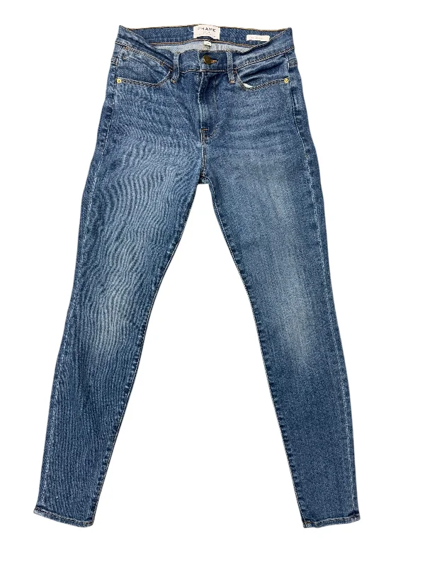Dark Wash Men's JeansJeans Designer By Frame In Blue Denim, Size: 2