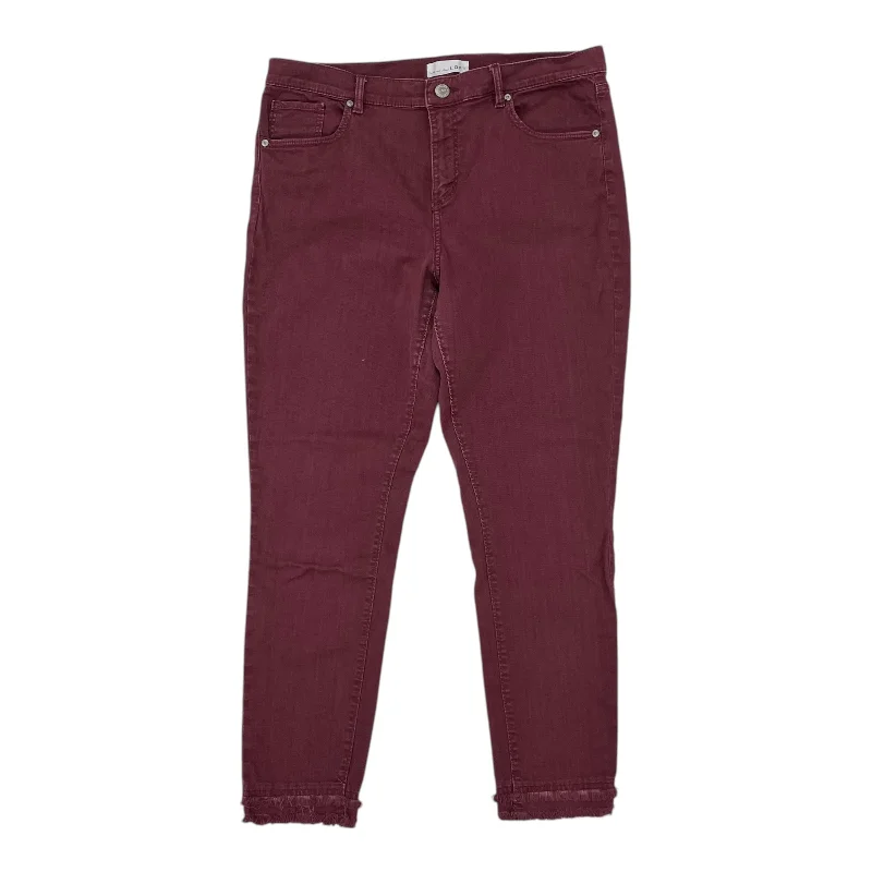 Men's Jeans with EmbroideryJeans Skinny By Loft In Red, Size:12