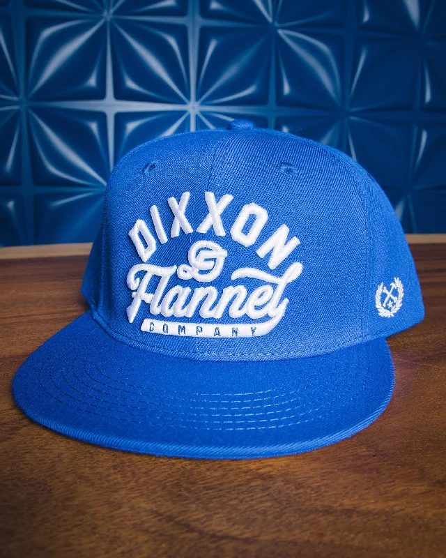 Girls' Straw HatsScript Flat Bill Snapback - Blue