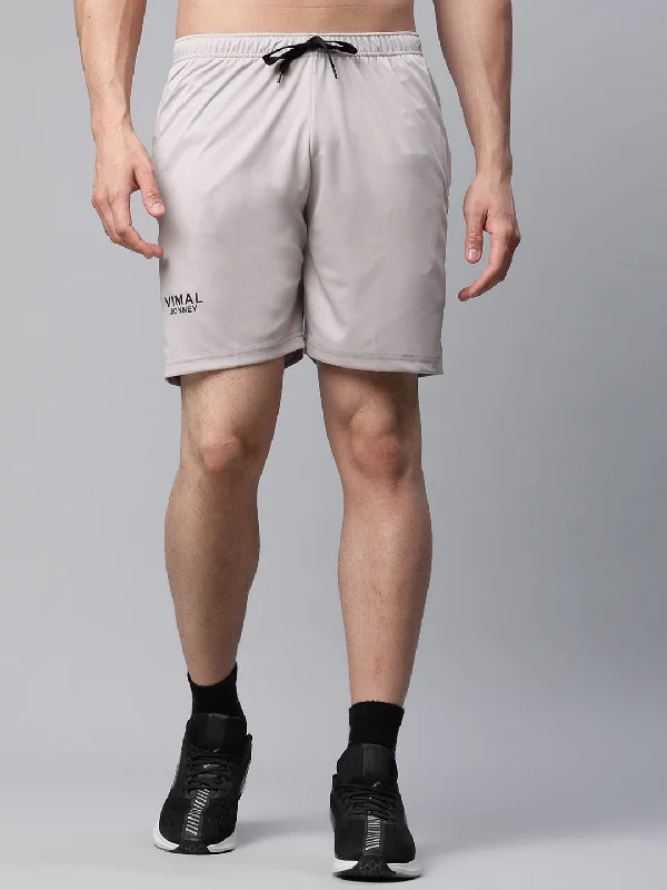 Men's Durable Cargo Shorts for WorkMack Jonney Dryfit Solid Light Grey Shorts for Men