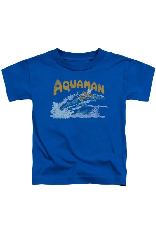 Men's Short-Sleeved ShirtsDC Comics Aquaman Swim Short Sleeve Juvenile Tee / T-Shirt