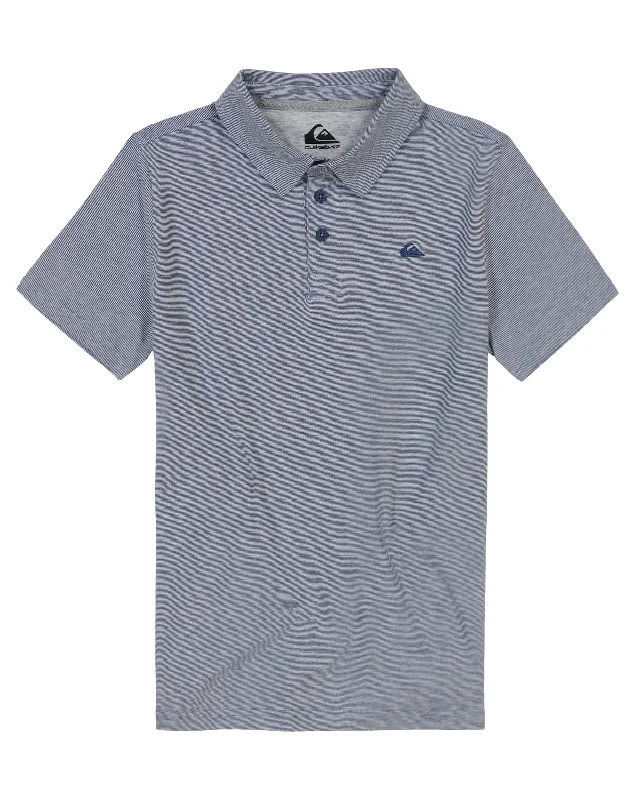 Men's Shirts with Scoop NecksBoys 8-16 Sunset Cruise Polo Shirt - Vintage Indigo