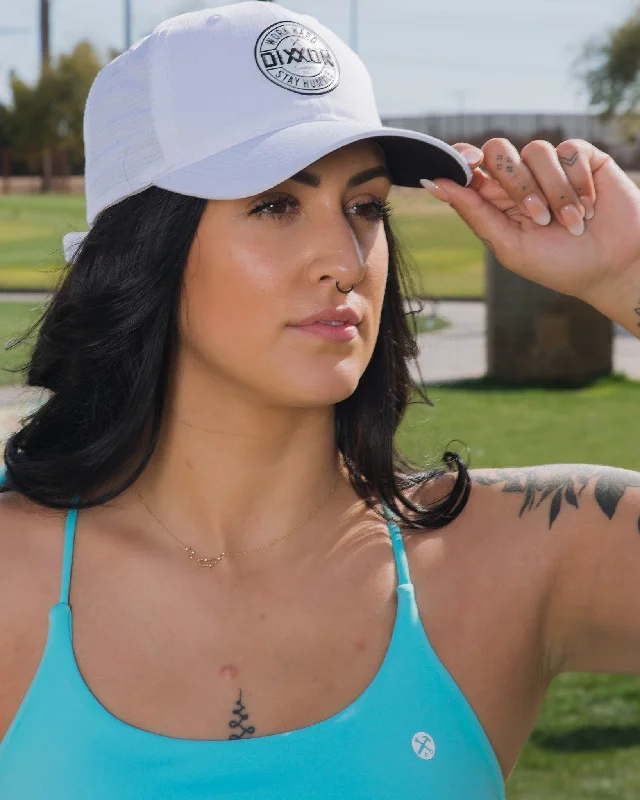 Best Beanie Hats for Winter6-Panel Corpo Curved Bill Athletic Hat - White