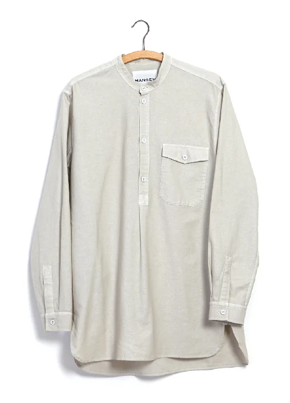 Men's Neutral-Tone Shirts for Versatile StylingLEVI 28-12-1 | Long Loose Fit Pull On Shirt | Ecru Men's Neutral-Tone Shirts for Versatile StylingLEVI 28-12-1 | Long Loose Fit Pull On Shirt | Ecru