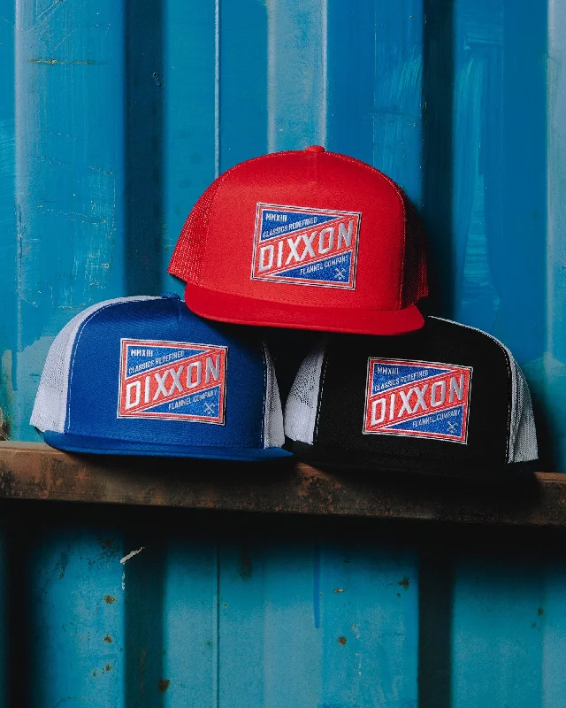Unique Fedora CapsClassics Redefined Flat Bill Trucker Snapback - Red, White, & Blue
