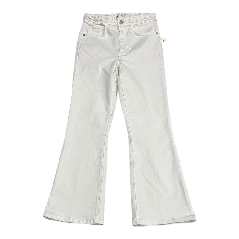 Casual Men's JeansJeans Boot Cut By Frame In White Denim, Size:0
