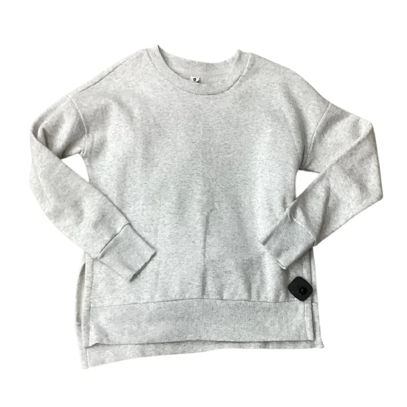 Men's Hoodies with Zipper DetailsAthletic Sweatshirt Crewneck By 90 Degrees By Reflex In Grey, Size: M Men's Hoodies with Zipper DetailsAthletic Sweatshirt Crewneck By 90 Degrees By Reflex In Grey, Size: M