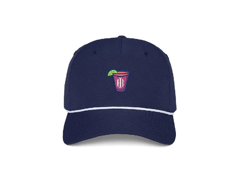 Fashionable Fedora HatsThe Performance Rope Hat: Navy with Transfusion Icon