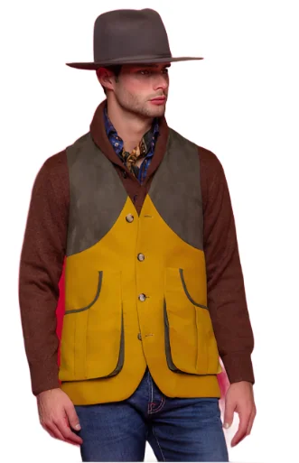Men's Coats for WorkMoleskin Harkey Field Vest in Bahama Gold