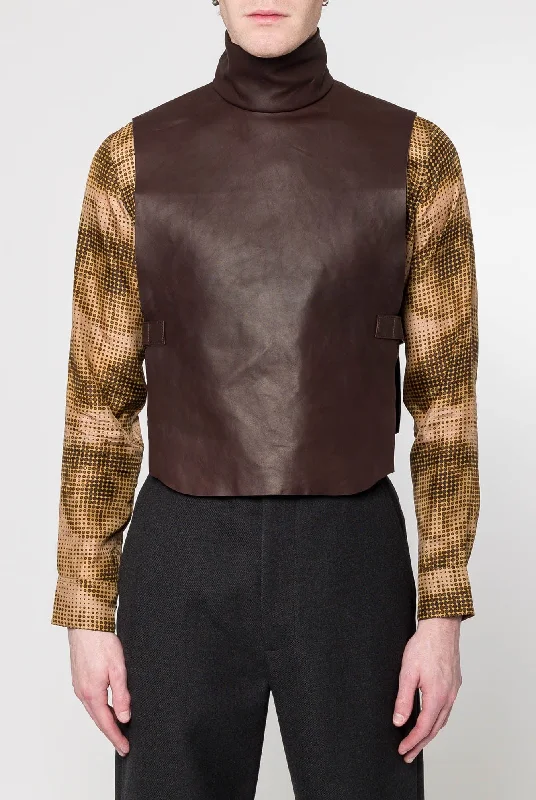 Men's Coats with Contrast StitchingDries Van Noten Lance Leather Top