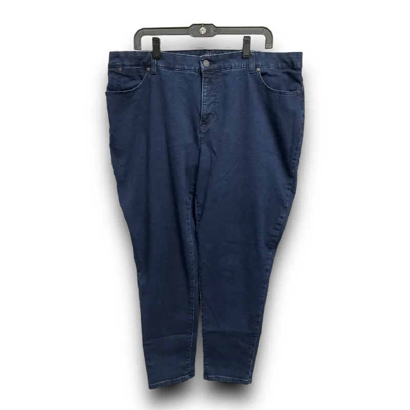 Comfortable Men's JeansJeans Straight By Talbots In Blue Denim, Size: 18w
