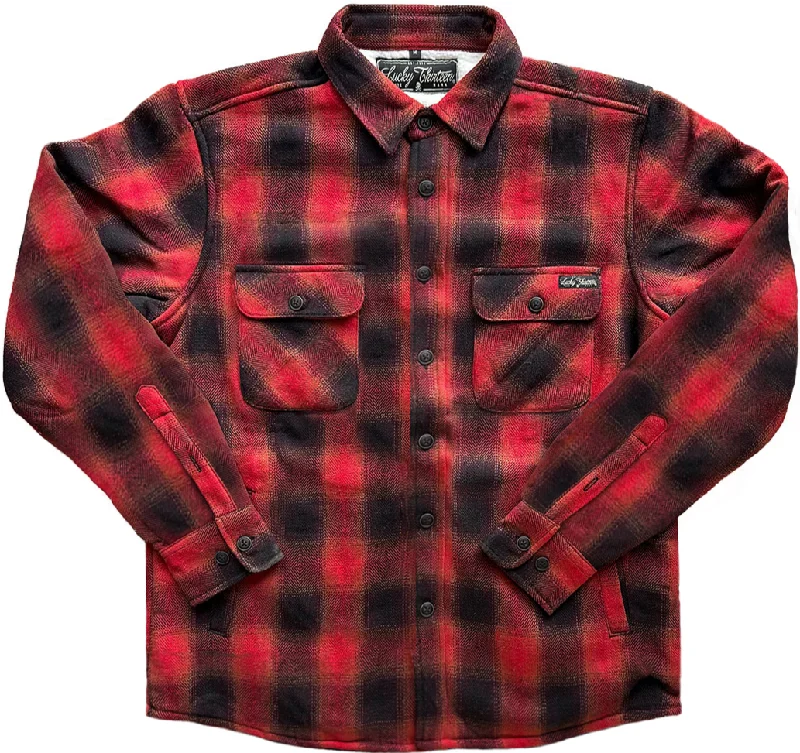 Comfortable Men's Flannel ShirtsThe DODGE Sherpa Lined Flannel Shacket