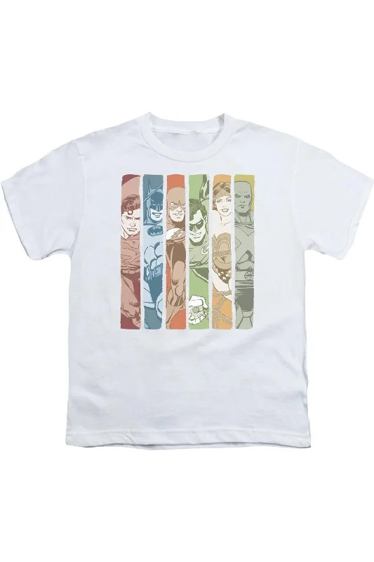 Men's Shirts with Antimicrobial TreatmentDC Comics Justice League Columns Short Sleeve Youth Tee / T-Shirt Men's Shirts with Antimicrobial TreatmentDC Comics Justice League Columns Short Sleeve Youth Tee / T-Shirt