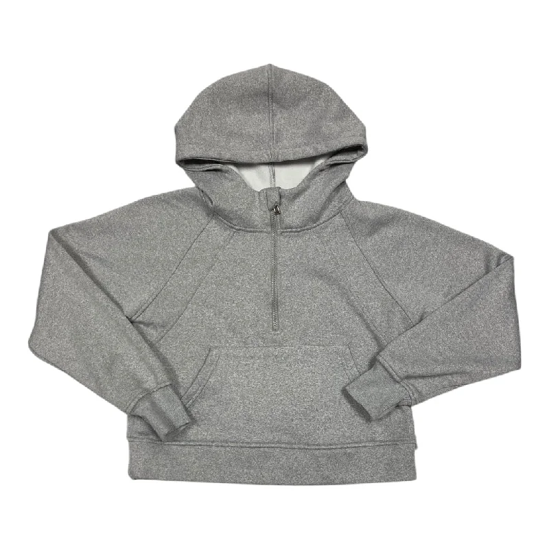 Men's Hoodies for RunningAthletic Sweatshirt Hoodie By LASLULU In Grey, Size:S