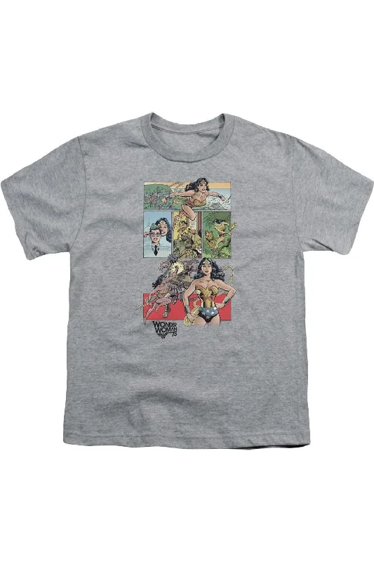 Men's Shirts with Wingtip CollarsWonder Woman Ww75 Comic Page Short Sleeve Youth Tee / T-Shirt Men's Shirts with Wingtip CollarsWonder Woman Ww75 Comic Page Short Sleeve Youth Tee / T-Shirt