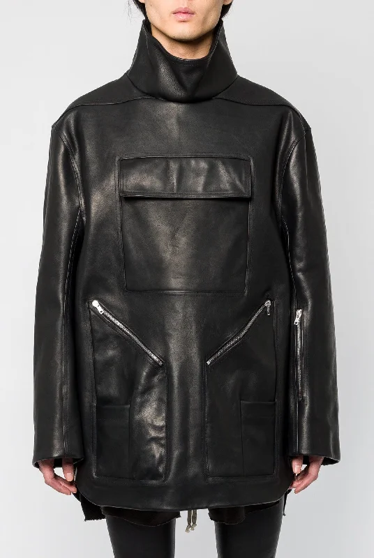 Men's Coats with Inner PocketsRick Owens Mountaineering Smock in Black