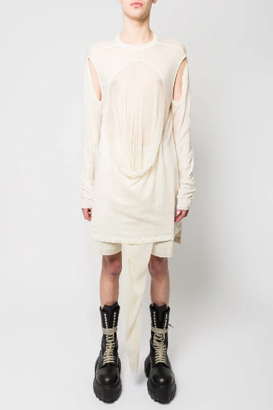 Essential Men's Puffer JacketsRick Owens Drain T in Natural and Dinge SS25
