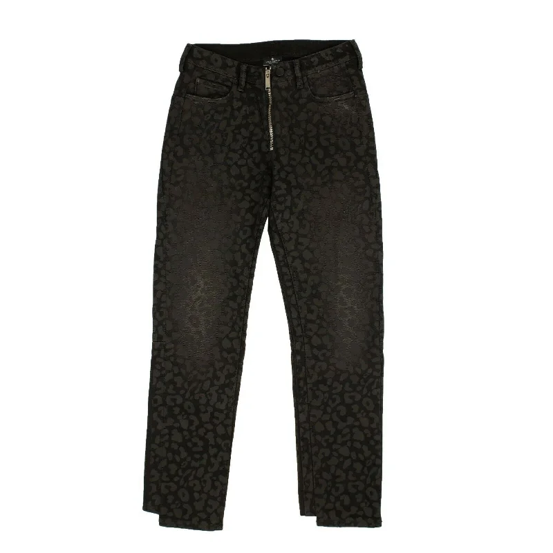 Elegant Men's JeansMarcelo Burlon Leopard Print Jeans - Black