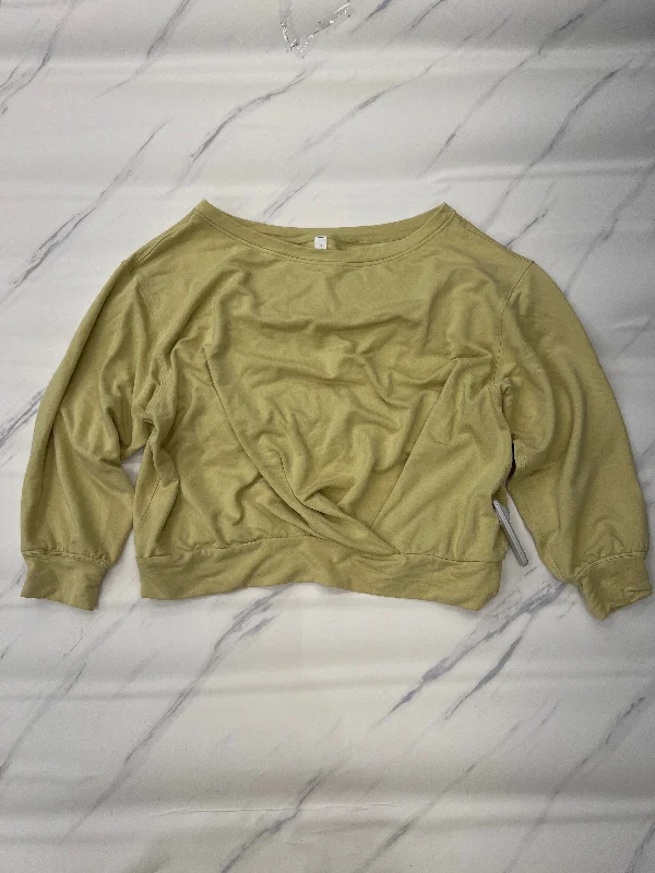 Men's Hoodies with Adjustable SleevesAthletic Sweatshirt Crewneck By Lululemon In Yellow, Size: 12 Men's Hoodies with Adjustable SleevesAthletic Sweatshirt Crewneck By Lululemon In Yellow, Size: 12