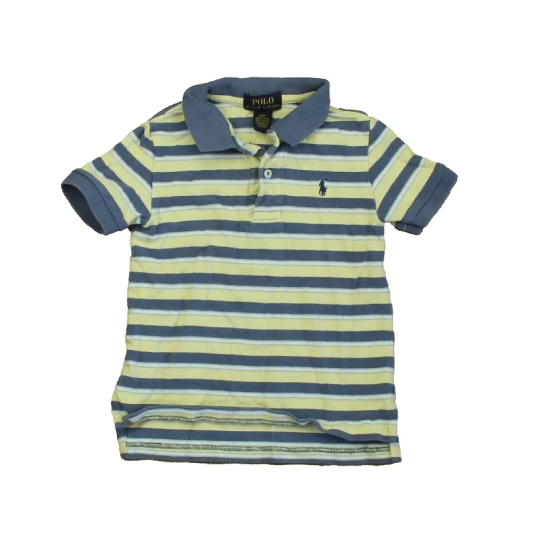 Men's Shirts with Patch PocketsRalph Lauren Boys Blue | Yellow Stripe Polo Shirt