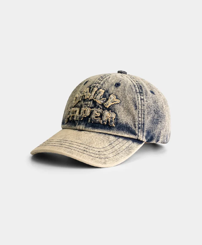 Embroidered Baseball CapsBrown Wash Dias Arch Stack Denim Cap