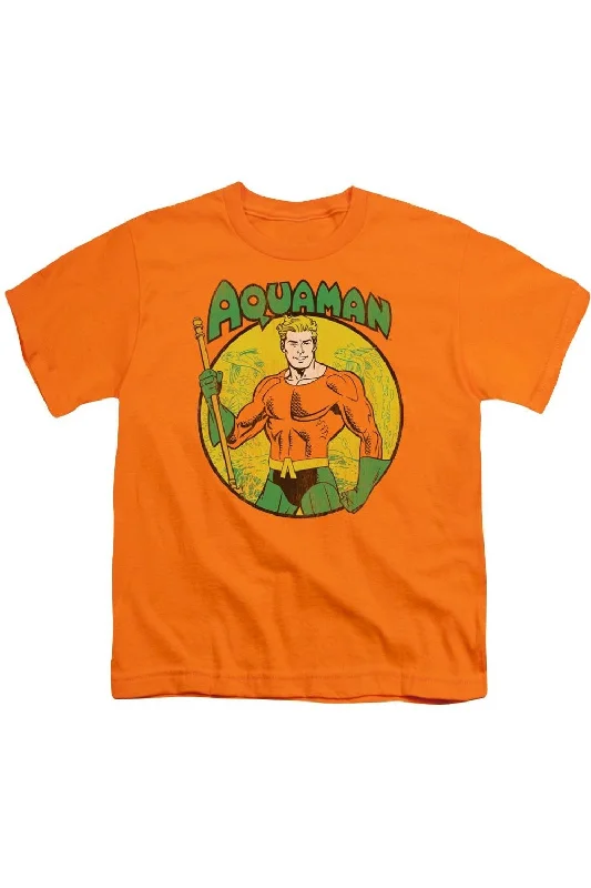Men's Shirts with Abstract DesignsDC Comics Aquaman Short Sleeve Youth Tee / T-Shirt