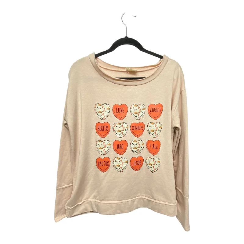 Men's Hoodies for Tall MenSweatshirt Crewneck By Bibi In Peach, Size: L