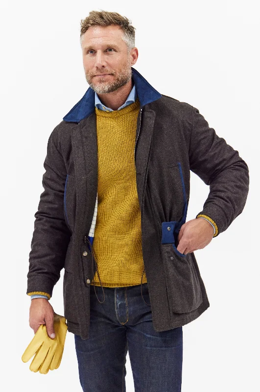 Elegant Men's Wool CoatsBrown Wool Ralph Coat