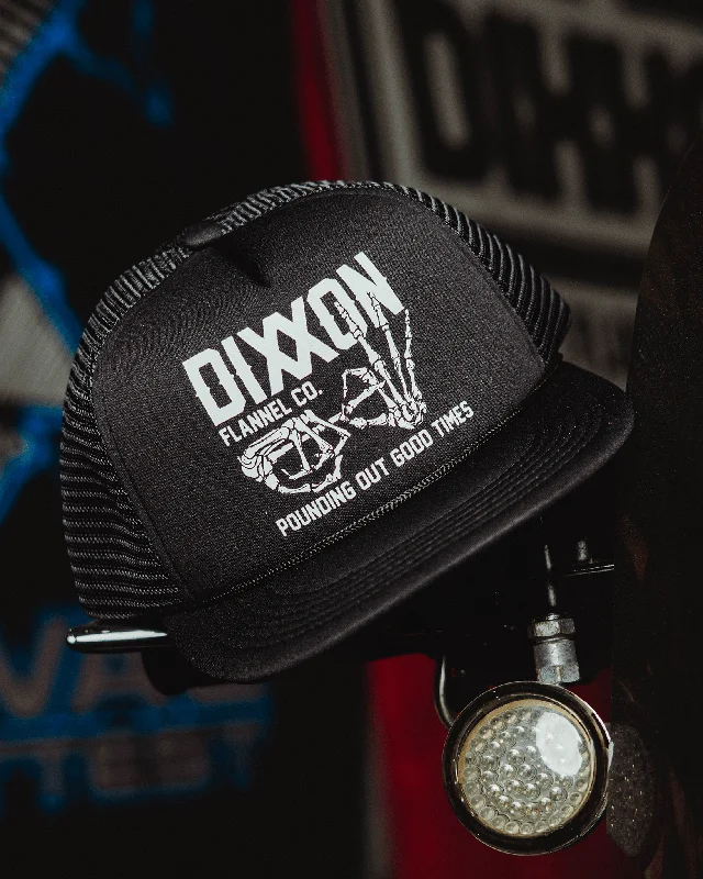 Attractive Bucket HatsPounding Out Flat Bill Foam Trucker Snapback