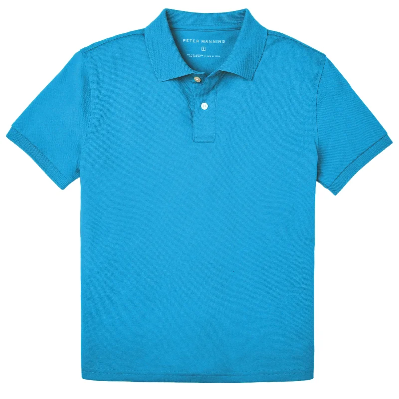 Men's Shirts with Pin CollarsJames Polo Shirt - Blue