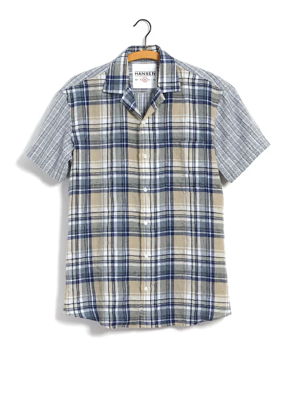 Men's Camping Shirts for Outdoor AdventuresJONNY | Short Sleeve Shirt | Blue Checks