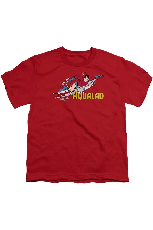 Men's Shirts with Patchwork SleevesDC Comics Aqualad Short Sleeve Youth Tee / T-Shirt Men's Shirts with Patchwork SleevesDC Comics Aqualad Short Sleeve Youth Tee / T-Shirt