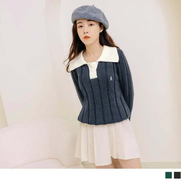 Men's Sweaters with Belt AttachmentsELEGANT PIT STRIPE LETTER EMBROIDERED KNIT FUR TOPS