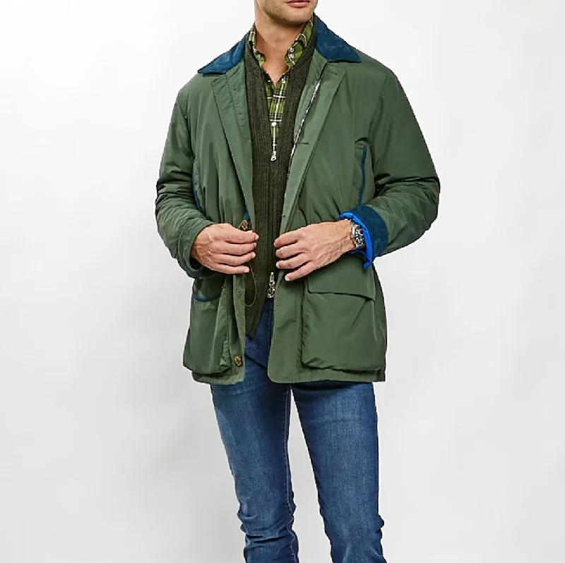 Men's Coats with LiningRalph Coat in Green Nylon Performance