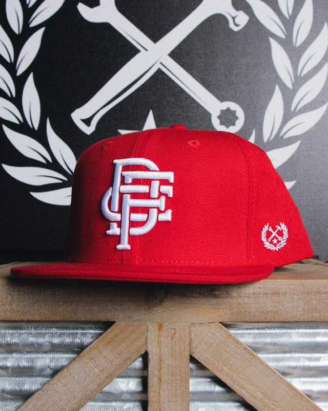 Reversible Sun HatsBadge Flat Bill Snapback - Red