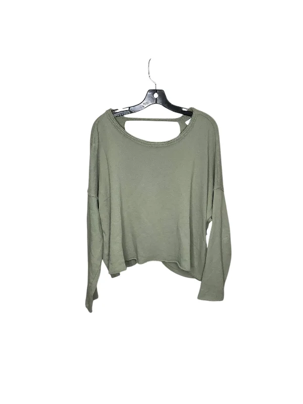 Durable Men's Canvas HoodiesSweatshirt Crewneck By Aerie In Green, Size: S