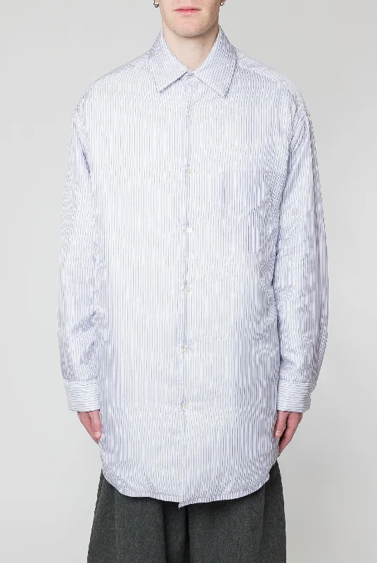 Men's Coats for Formal EventsMaison Margiela Long Sleeved Padded Shirt in Blue