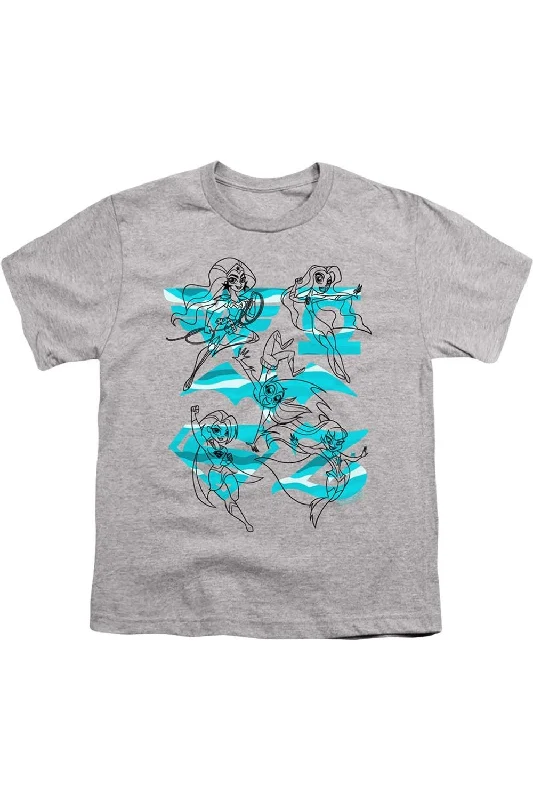 Men's Shirts with Cowl NecksDC Comics Superhero Girls Line Art Group Short Sleeve Juvenile Tee / T-Shirt Men's Shirts with Cowl NecksDC Comics Superhero Girls Line Art Group Short Sleeve Juvenile Tee / T-Shirt