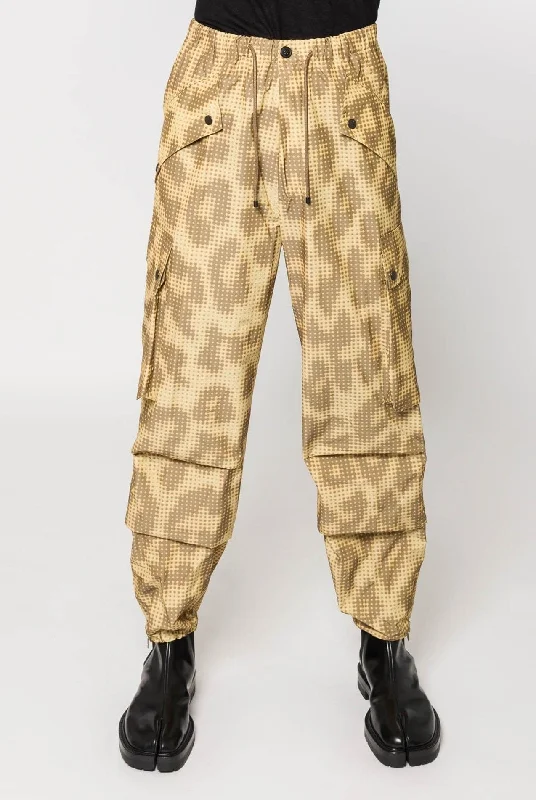 Men's Coats with Reflective StripesDries Van Noten Pentrig Printed Pants