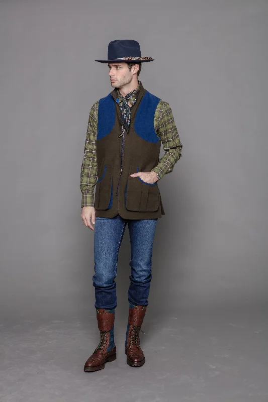 Men's Coats for Cold WeatherMoleskin Banks Field Vest in Olive