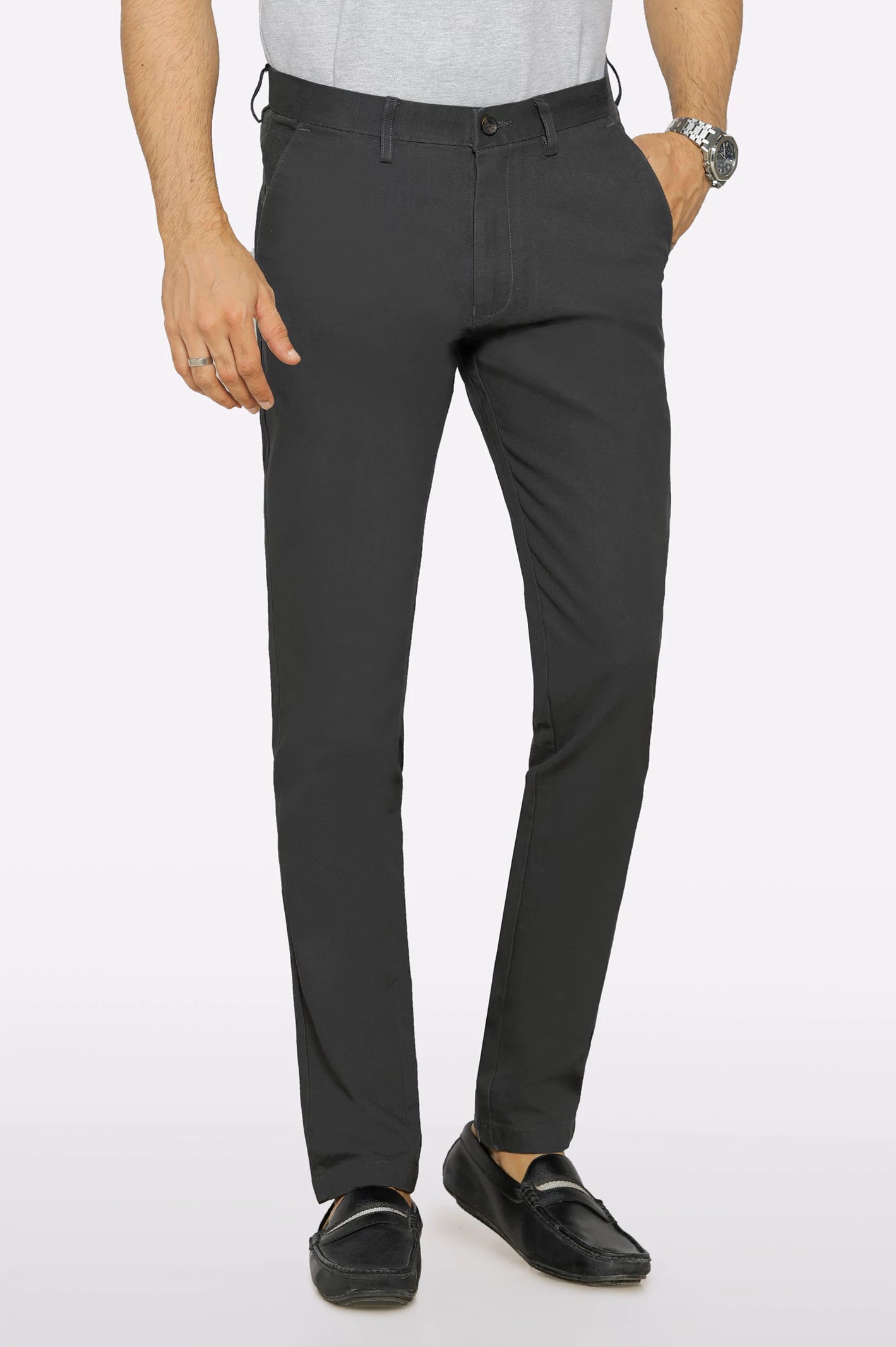 Best Selling Men's Jeans BrandsCharcoal Smart Fit Cotton Chino