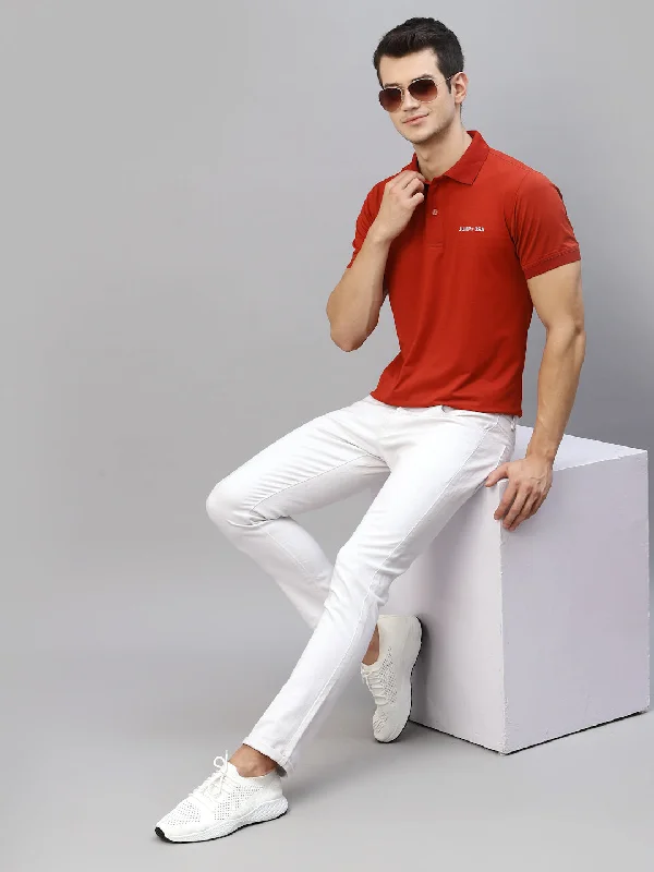 Men's Casual Shirts for Everyday WearJUMP USA Men Solid Polo Collar Sports T-Shirt Men's Casual Shirts for Everyday WearJUMP USA Men Solid Polo Collar Sports T-Shirt