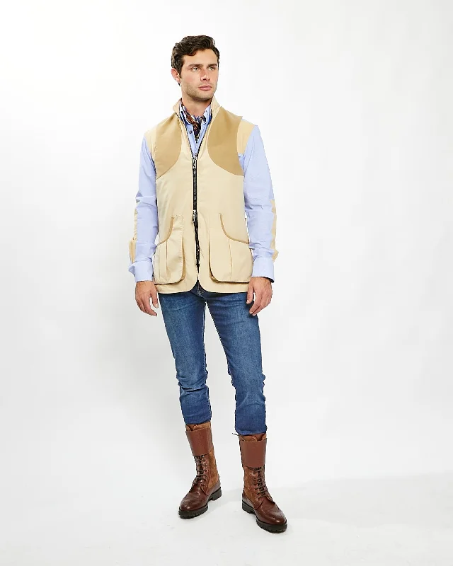 Men's Coats for Short MenBanks Field Vest in Tan Nylon