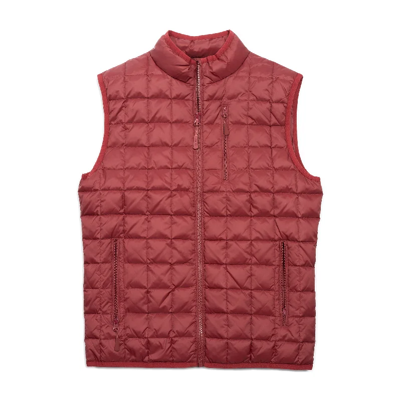 Men's Coats with Synthetic InsulationLightweight Down Vest - Burgundy