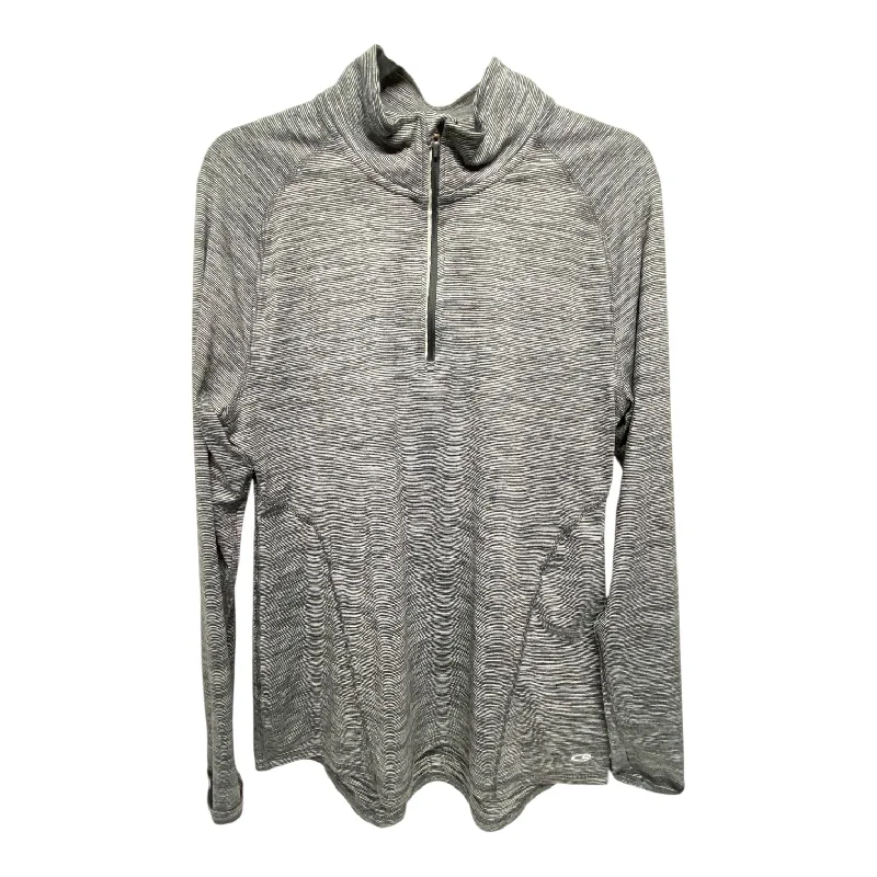 Men's Hoodies for Short MenSweatshirt Collar By Champion In Black & Grey, Size: L