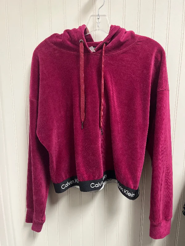 Men's Hoodies with Stretch FabricAthletic Sweatshirt Hoodie By Calvin Klein In Purple, Size: L Men's Hoodies with Stretch FabricAthletic Sweatshirt Hoodie By Calvin Klein In Purple, Size: L