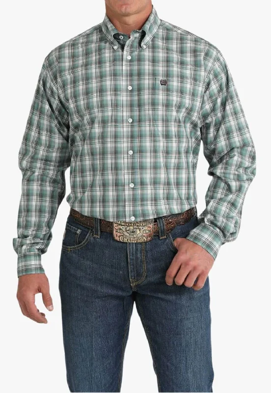 Men's Oxford Shirts for a Preppy StyleCinch Mens Plaid Long Sleeve Shirt