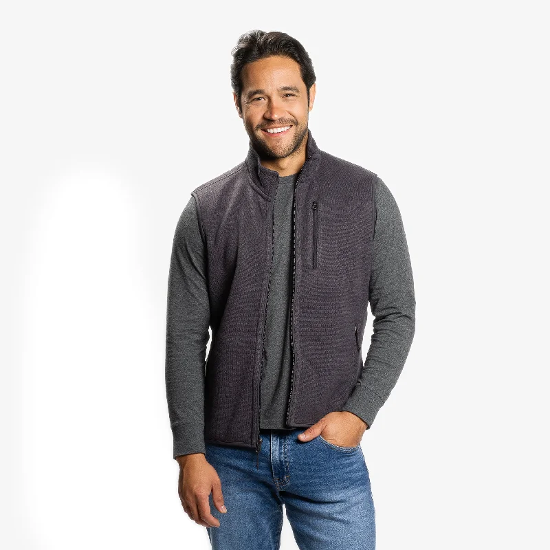 Elegant Men's Wool CoatsPolartec Fleece Vest - Black